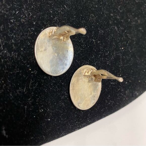 Vintage Navajo Concho Style Clip Statement Earrings 925 Sterling 7.13 gr - Picture 4 of 8